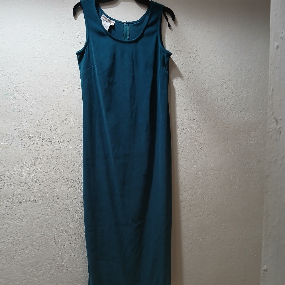 Karin Stevens vintage dress 8Teal Maxi Dress